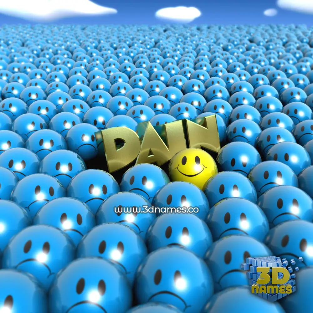 dain in Special Smileys style - 3D name wallpaper