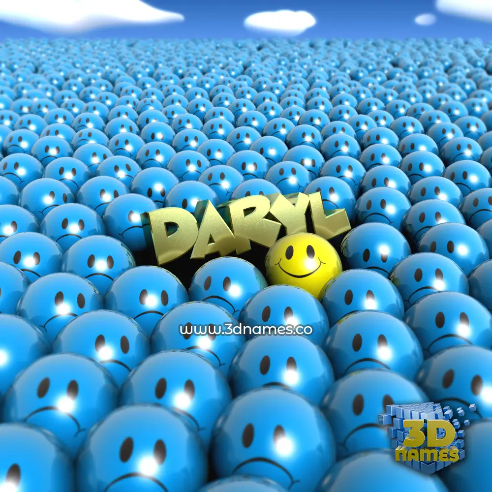 daryl in Special Smileys style - 3D name wallpaper