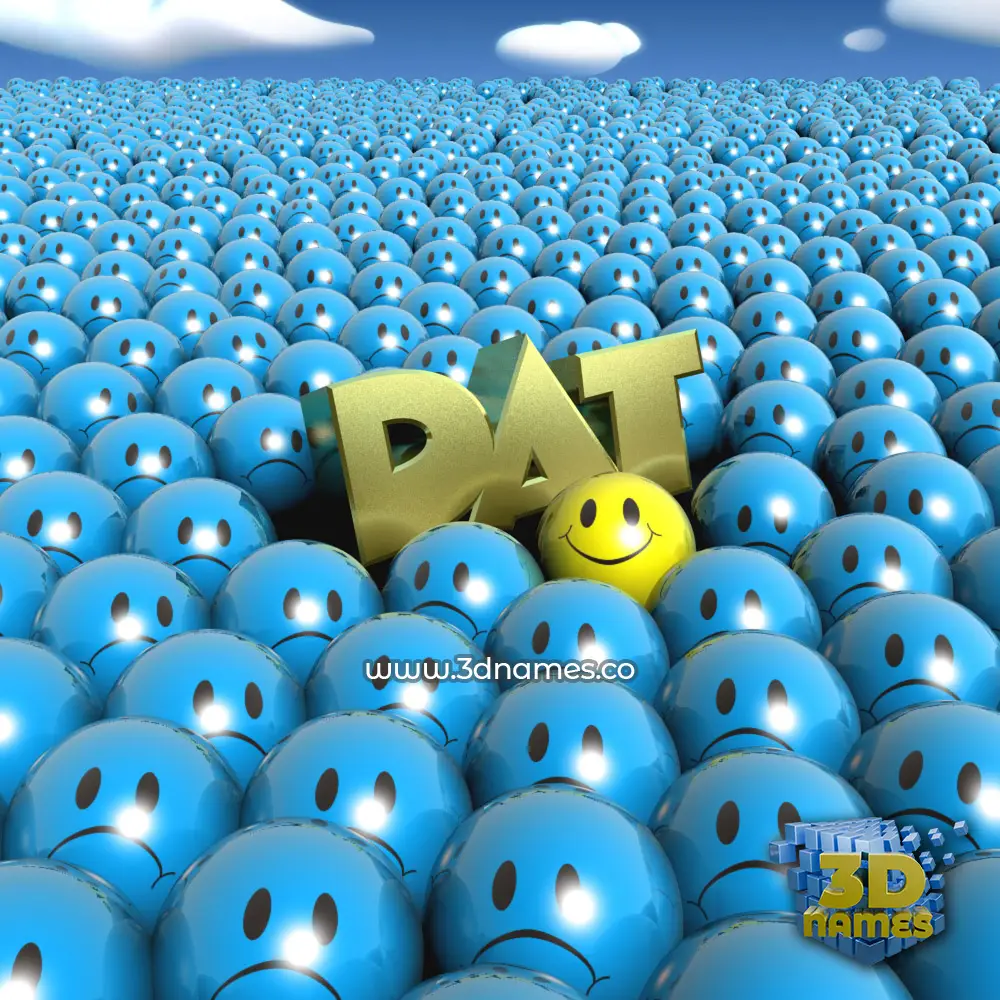 dat in Special Smileys style - 3D name wallpaper
