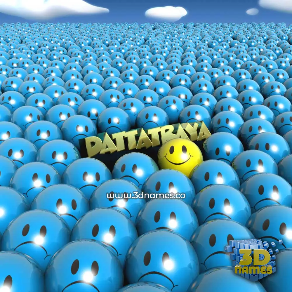 dattatraya in Special Smileys style - 3D name wallpaper