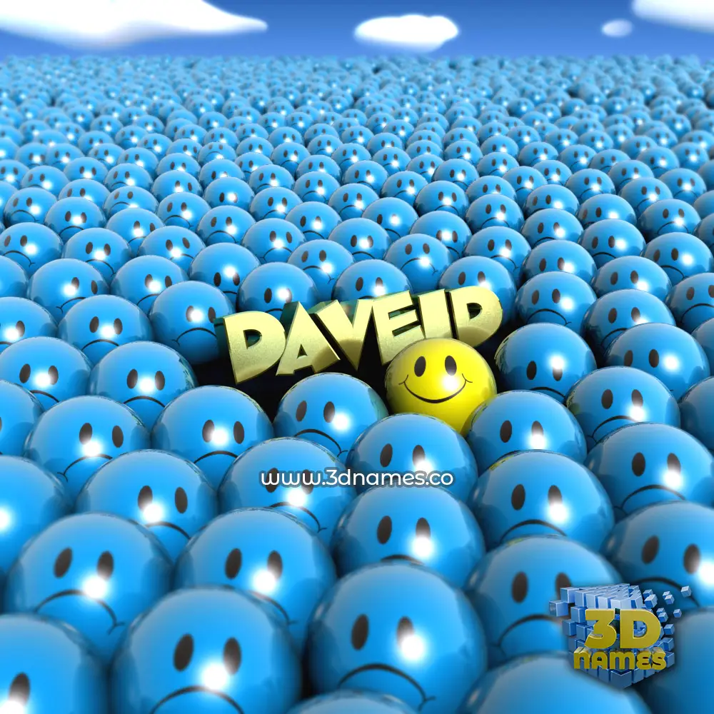 daveid in Special Smileys style - 3D name wallpaper