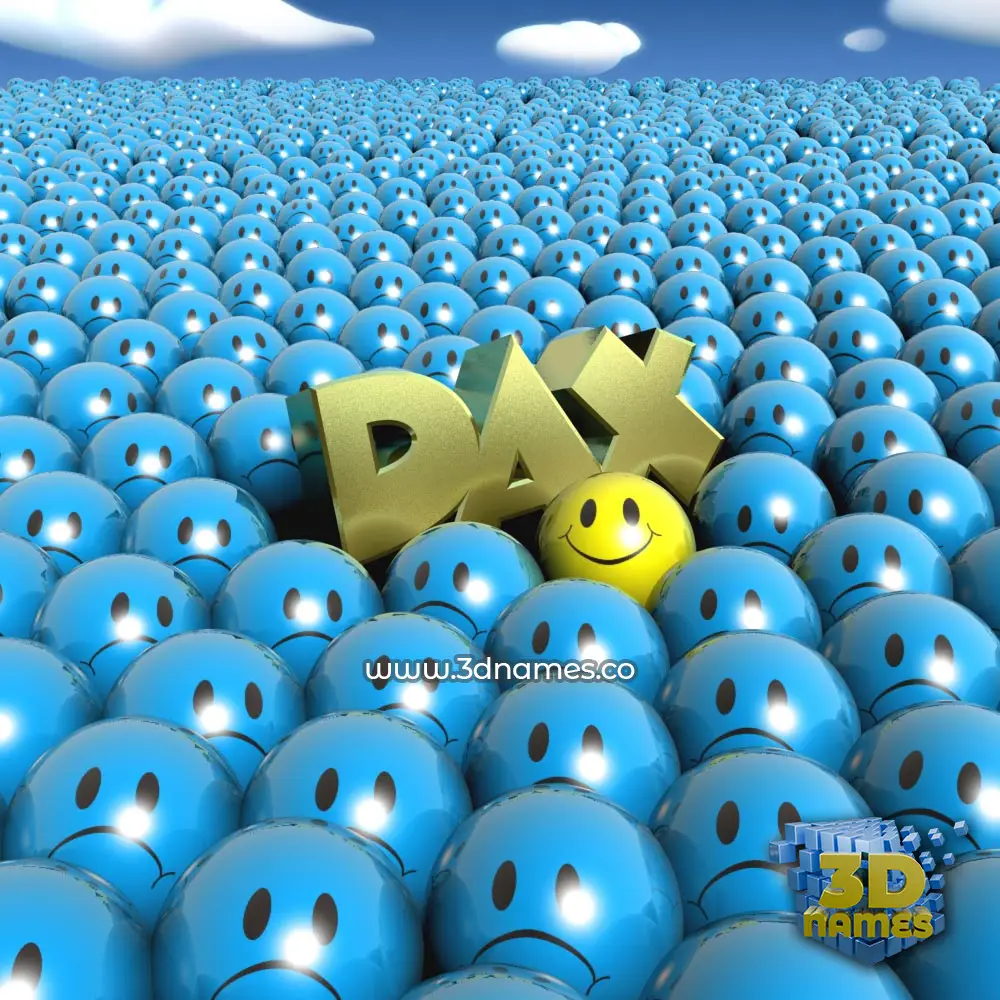 dax in Special Smileys style - 3D name wallpaper