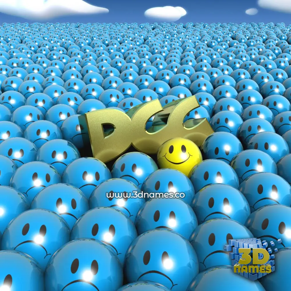 dcc in Special Smileys style - 3D name wallpaper