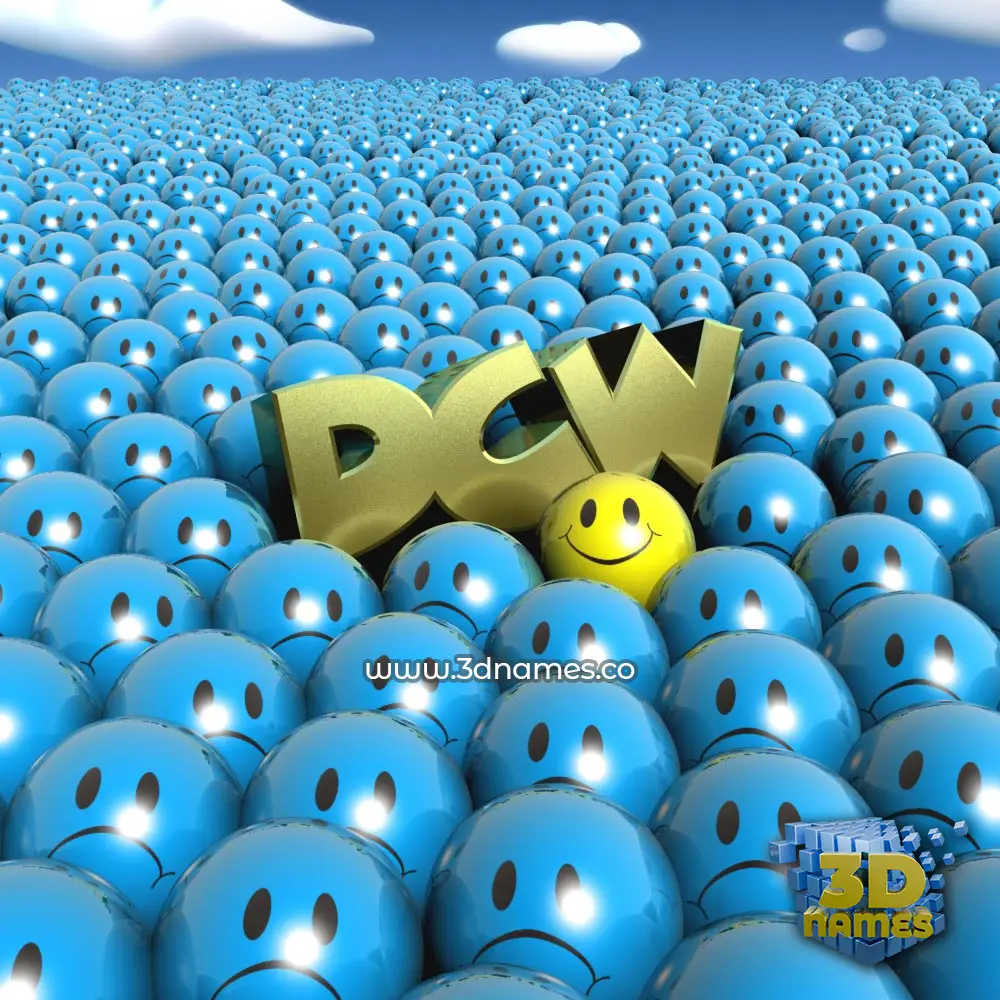 dcw in Special Smileys style - 3D name wallpaper