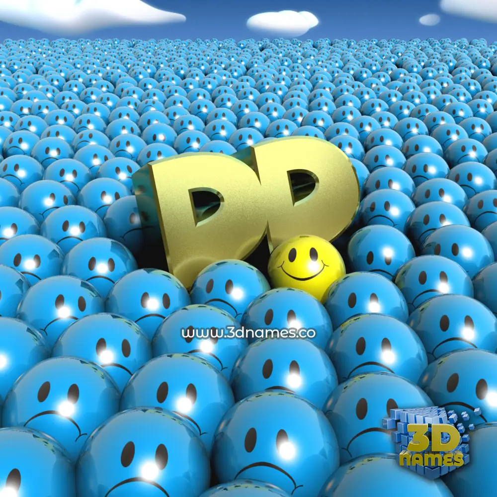 dd in Special Smileys style - 3D name wallpaper