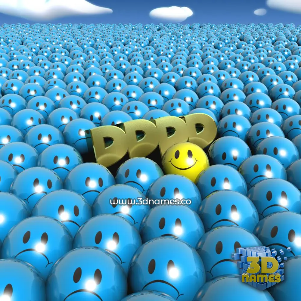 dddd in Special Smileys style - 3D name wallpaper