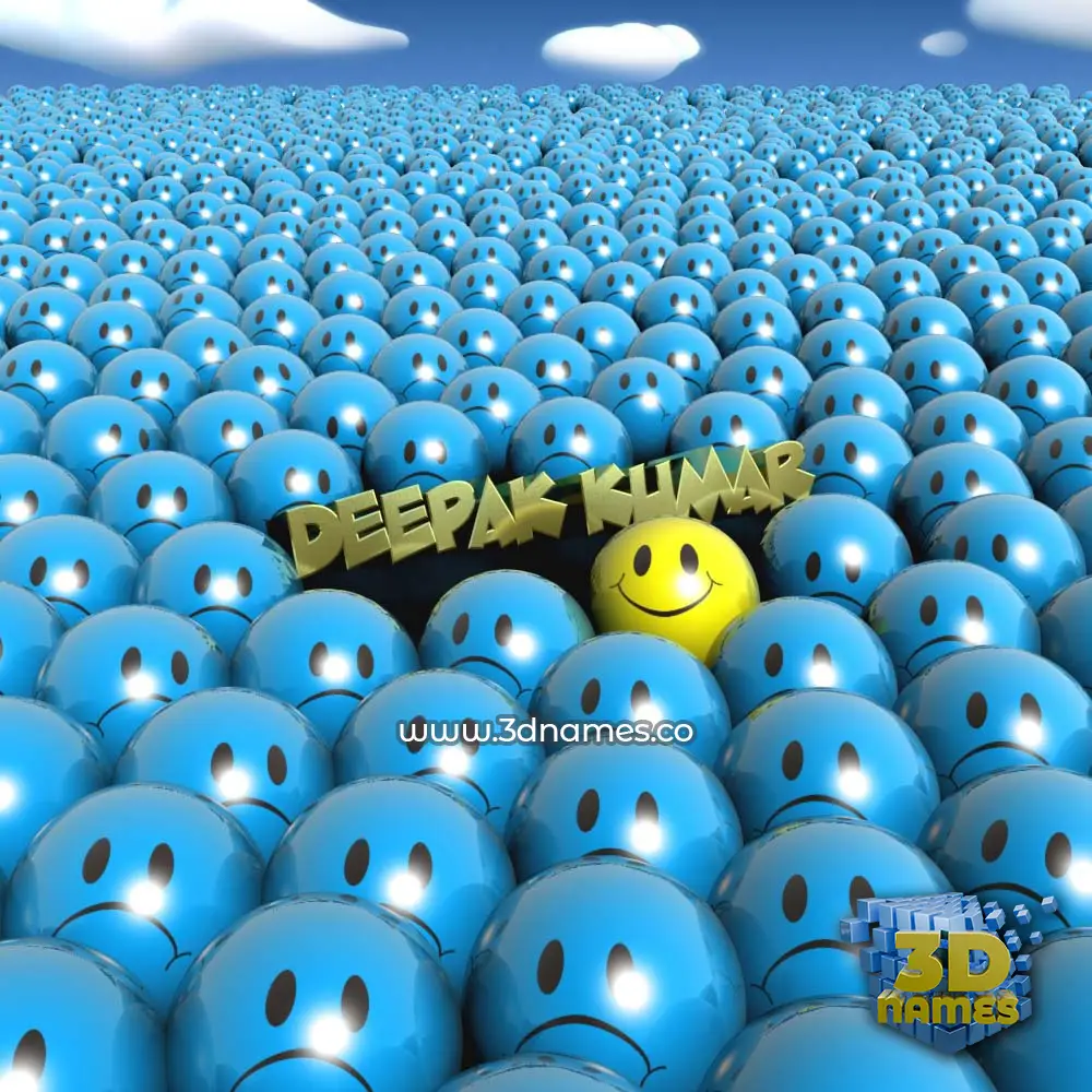 deepak kumar in Special Smileys style - 3D name wallpaper