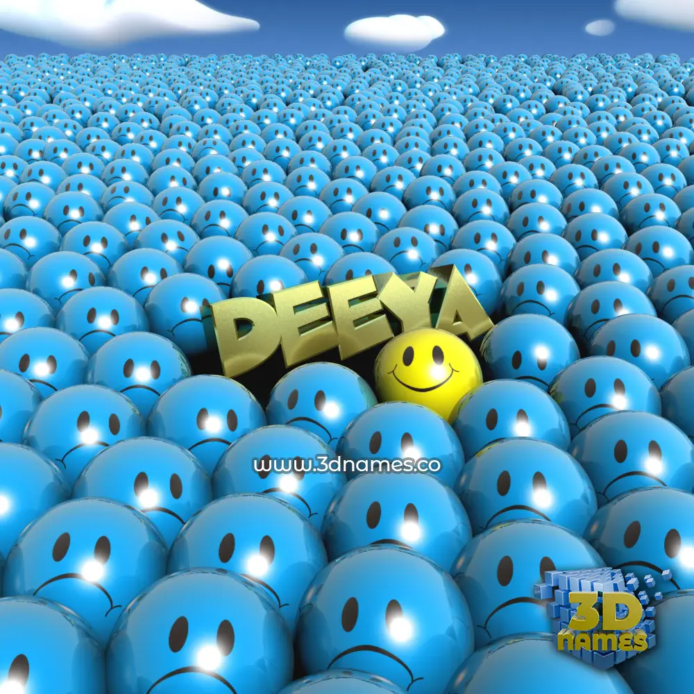 deeya in Special Smileys style - 3D name wallpaper