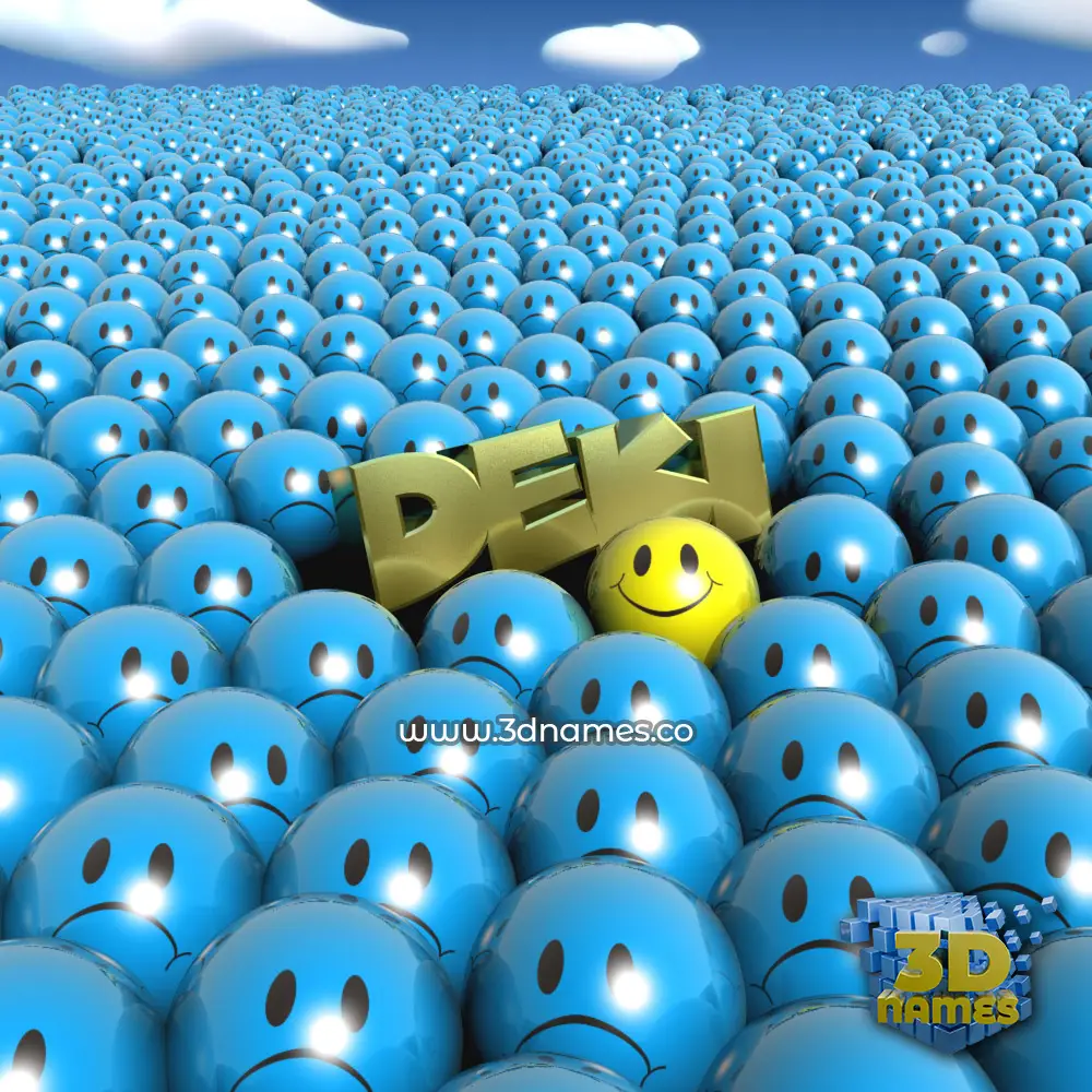 deki in Special Smileys style - 3D name wallpaper