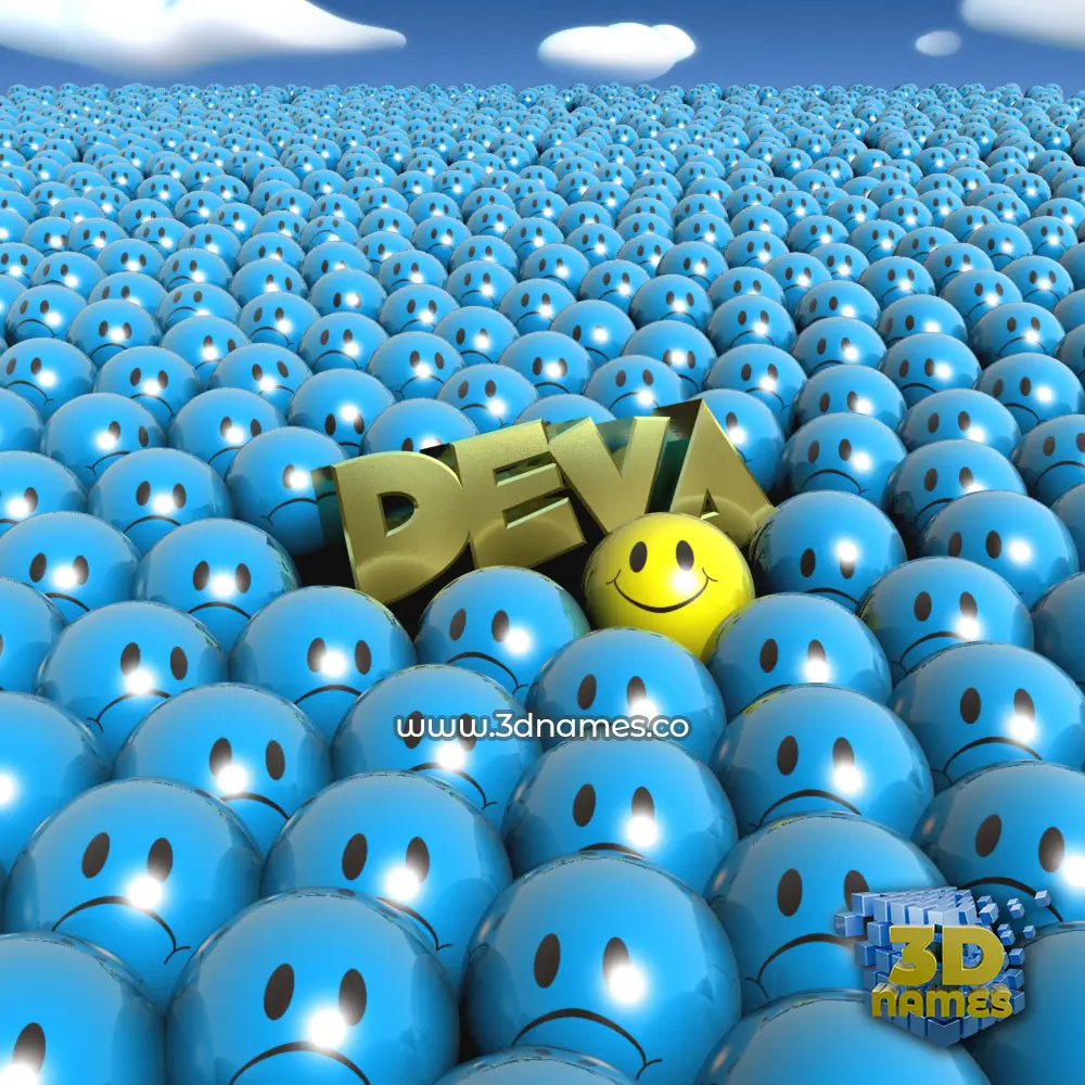 deva in Special Smileys style - 3D name wallpaper