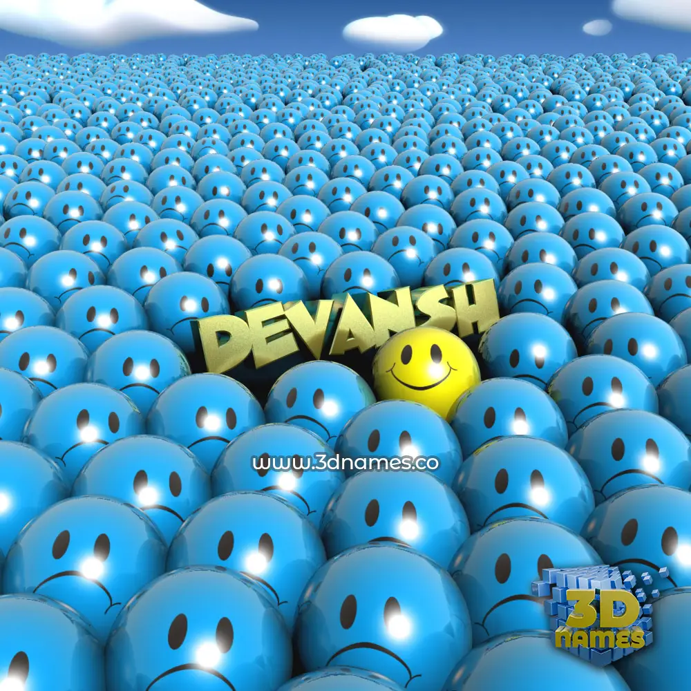 devansh in Special Smileys style - 3D name wallpaper