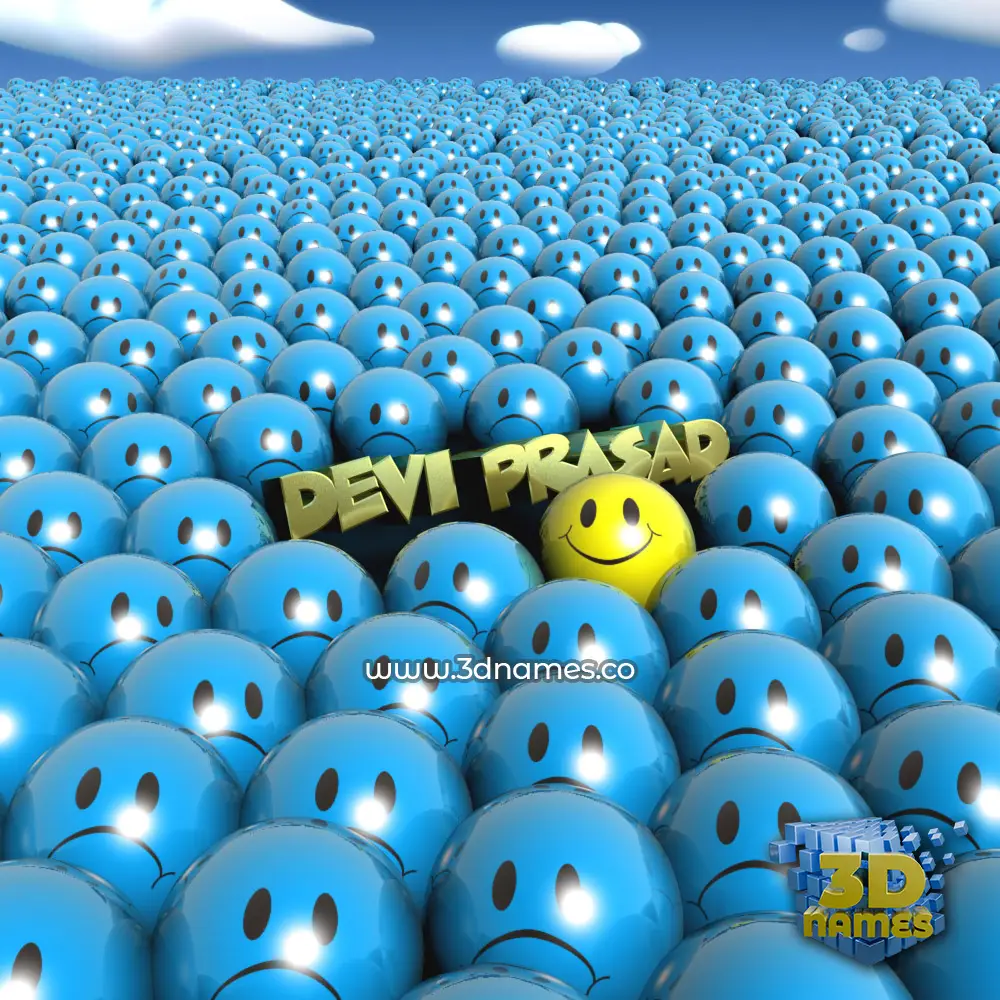 devi prasad in Special Smileys style - 3D name wallpaper
