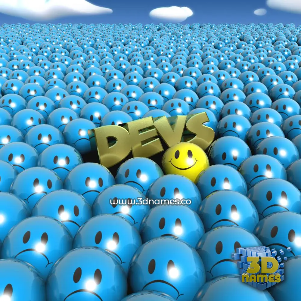 devs in Special Smileys style - 3D name wallpaper