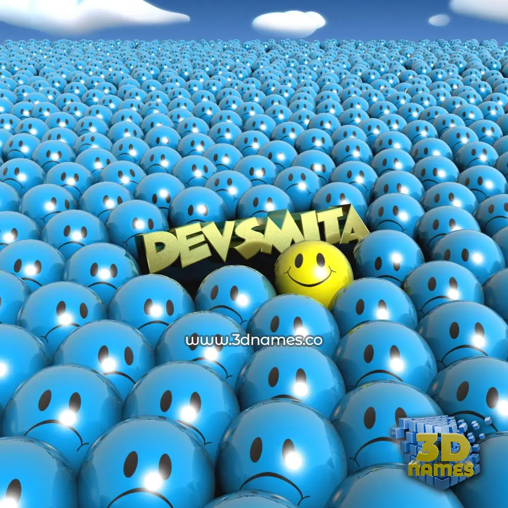 devsmita in Special Smileys style - 3D name wallpaper