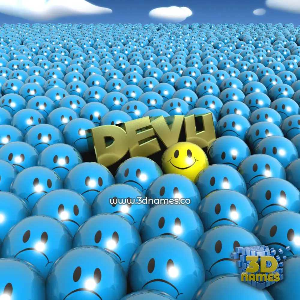 devu in Special Smileys style - 3D name wallpaper