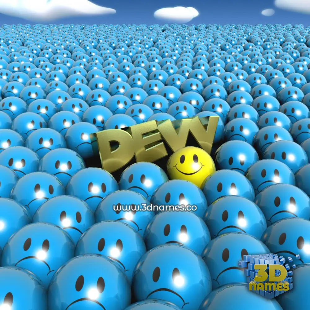 devv in Special Smileys style - 3D name wallpaper