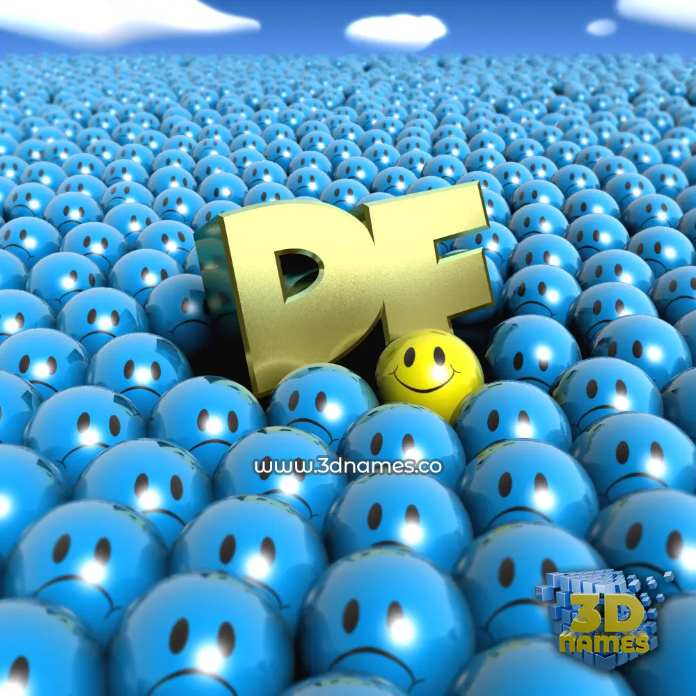 df in Special Smileys style - 3D name wallpaper