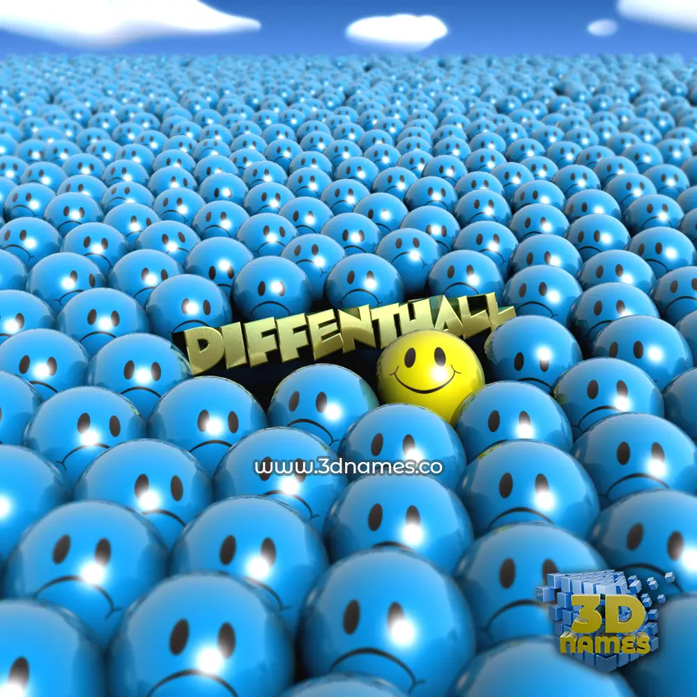 diffenthall in Special Smileys style - 3D name wallpaper