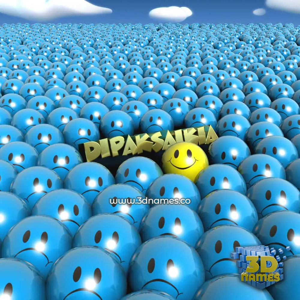dipaksaikia in Special Smileys style - 3D name wallpaper