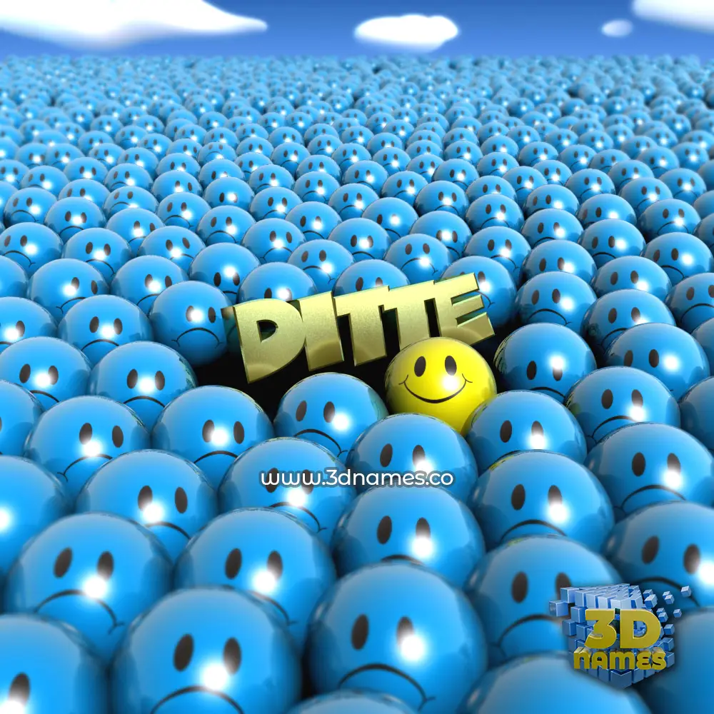 ditte in Special Smileys style - 3D name wallpaper
