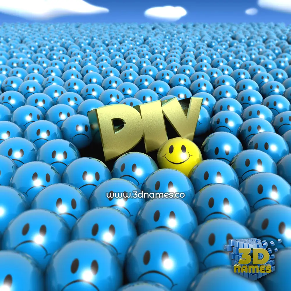 div in Special Smileys style - 3D name wallpaper