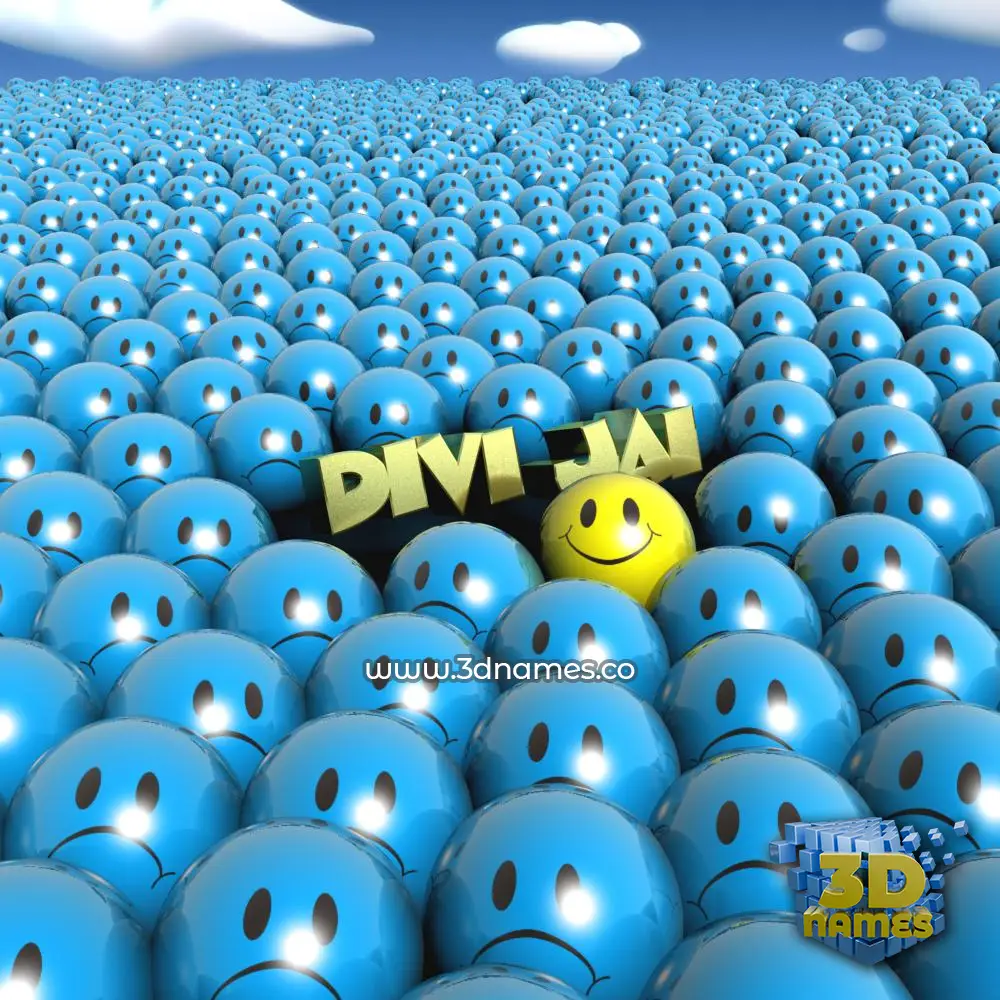 divi jai in Special Smileys style - 3D name wallpaper