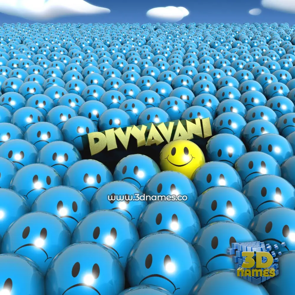 divyavani in Special Smileys style - 3D name wallpaper
