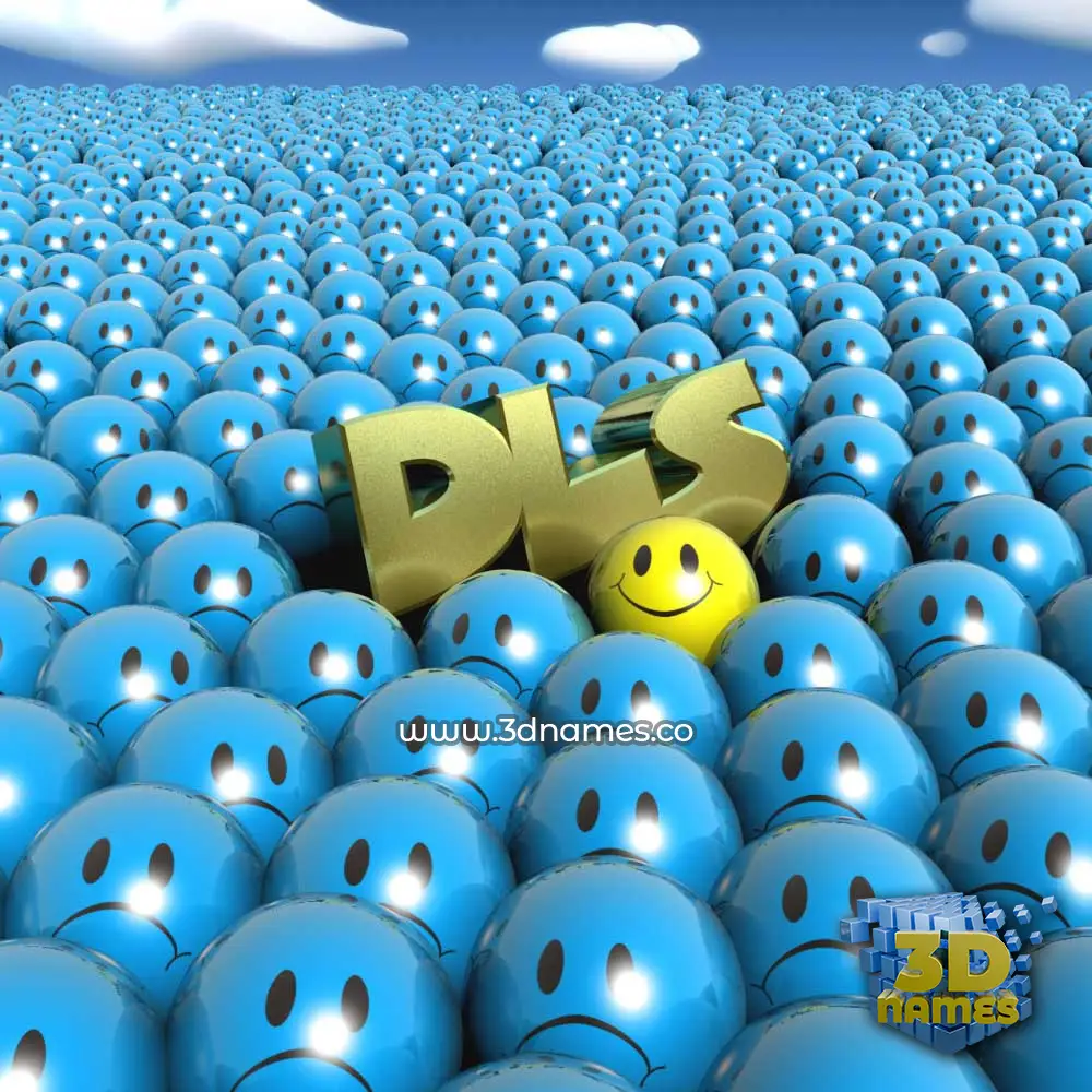 dls in Special Smileys style - 3D name wallpaper