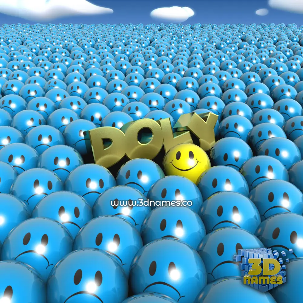 doly in Special Smileys style - 3D name wallpaper