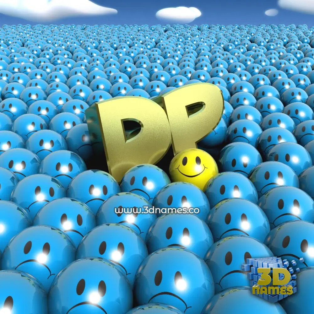 dp in Special Smileys style - 3D name wallpaper