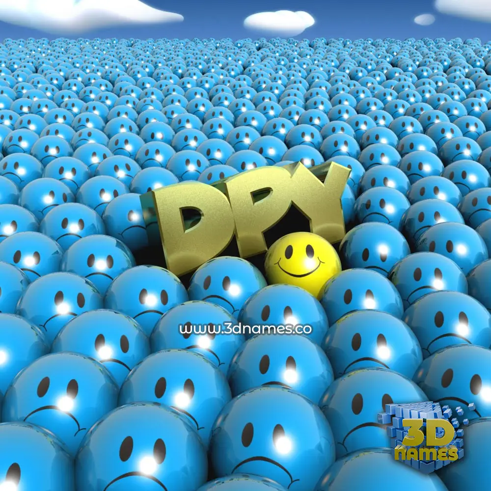 dpy in Special Smileys style - 3D name wallpaper