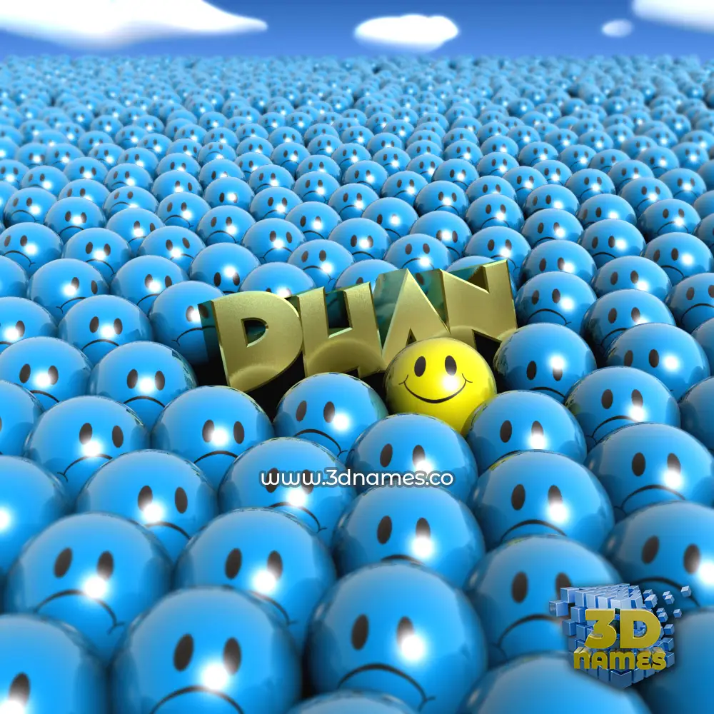 duan in Special Smileys style - 3D name wallpaper