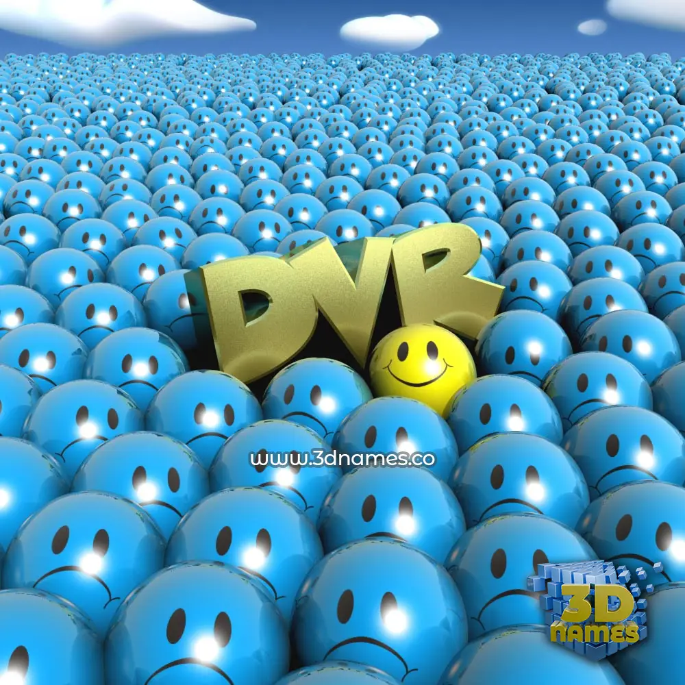 dvr in Special Smileys style - 3D name wallpaper