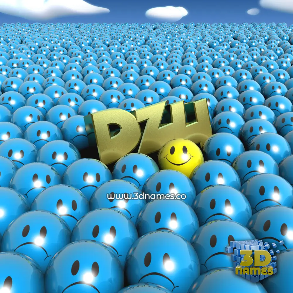 dzu in Special Smileys style - 3D name wallpaper