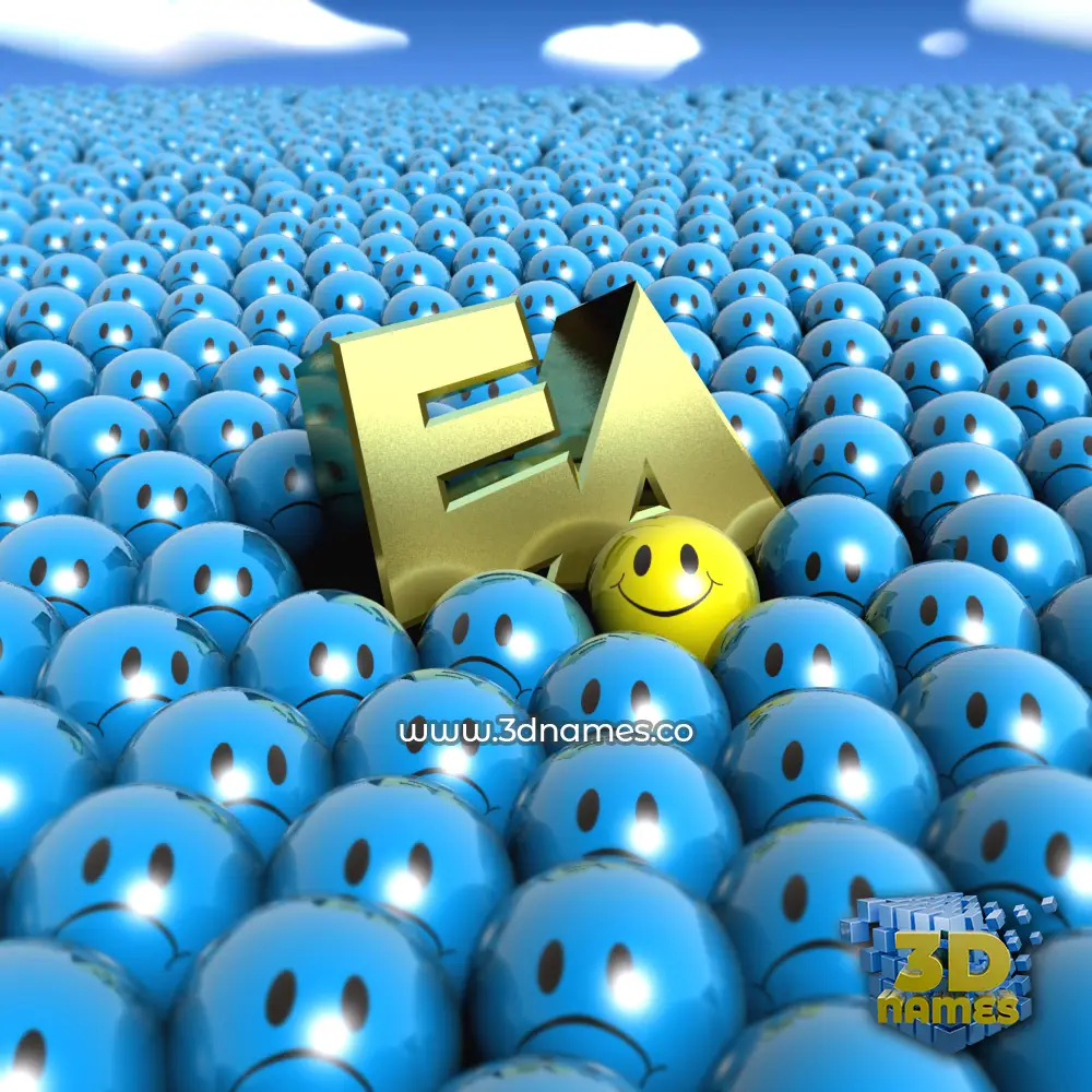 ea in Special Smileys style - 3D name wallpaper