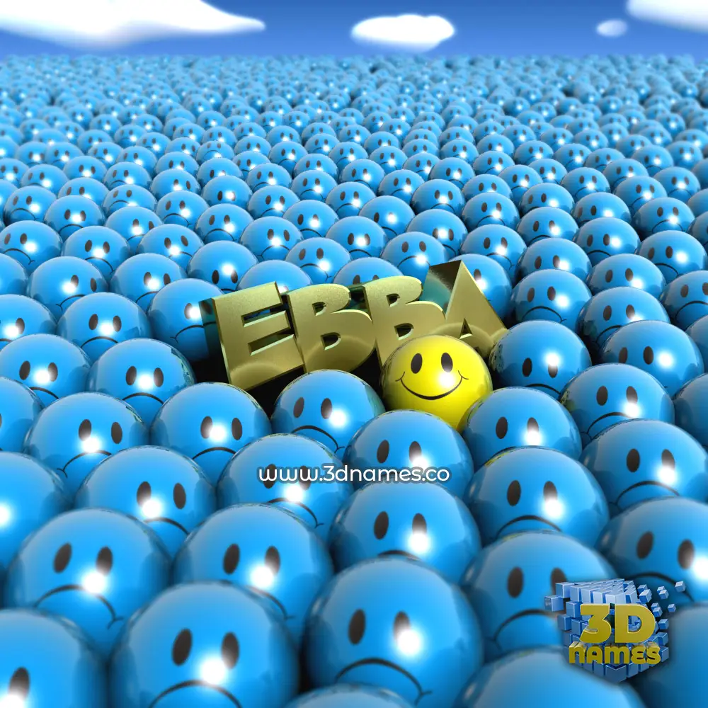 ebba in Special Smileys style - 3D name wallpaper