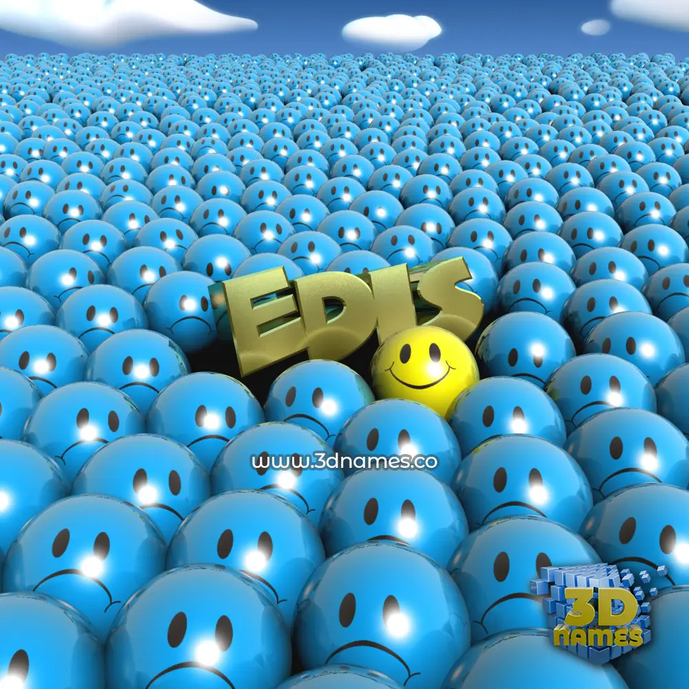 edis in Special Smileys style - 3D name wallpaper