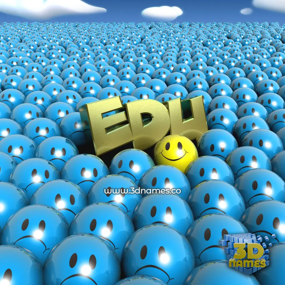 edu in Special Smileys style - 3D name wallpaper