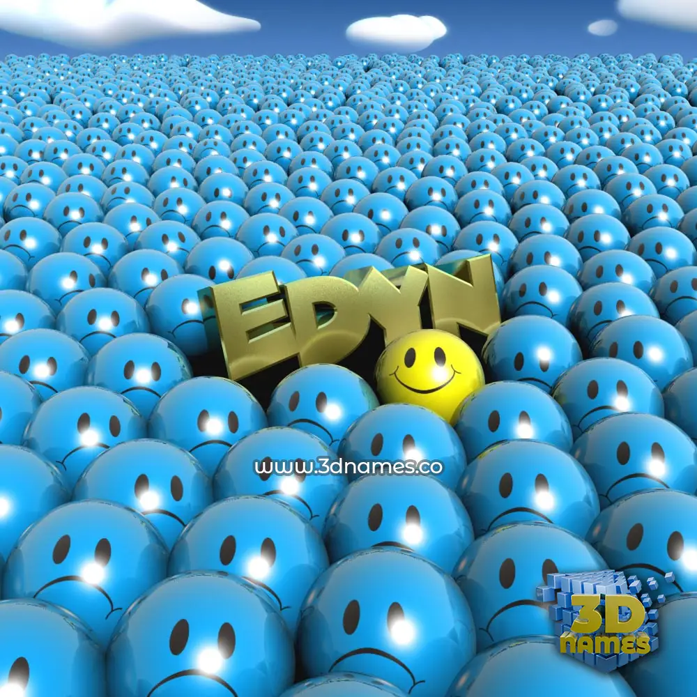 edyn in Special Smileys style - 3D name wallpaper