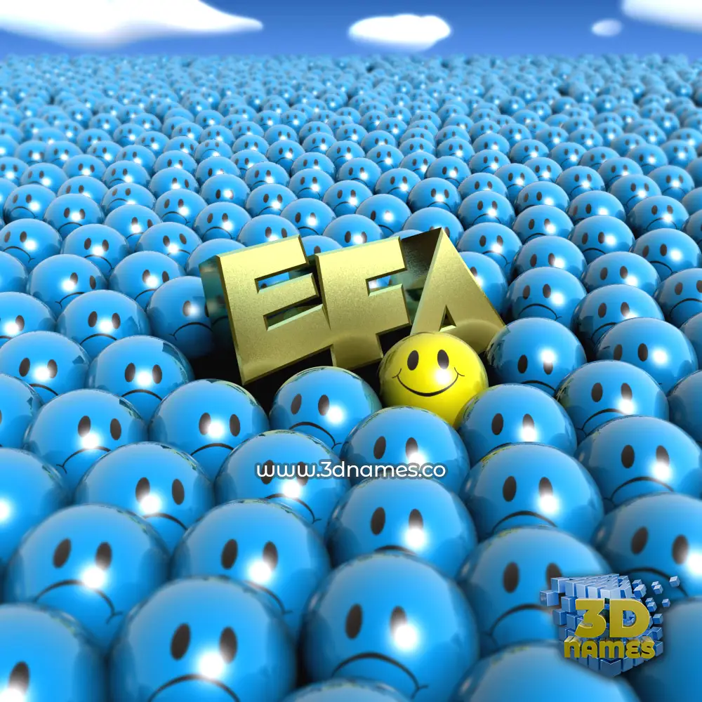 efa in Special Smileys style - 3D name wallpaper