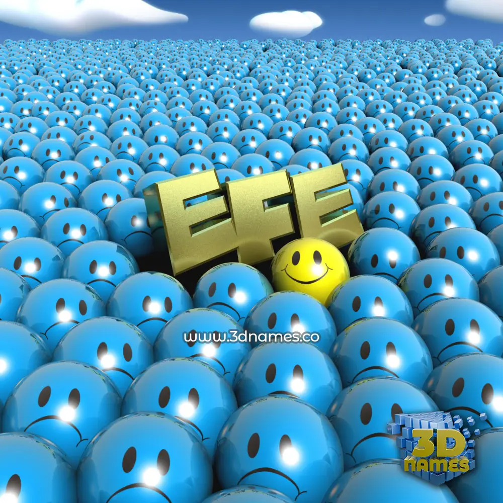 efe in Special Smileys style - 3D name wallpaper