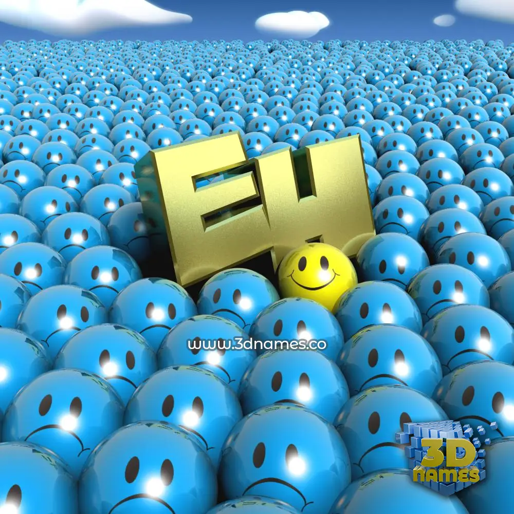 eh in Special Smileys style - 3D name wallpaper