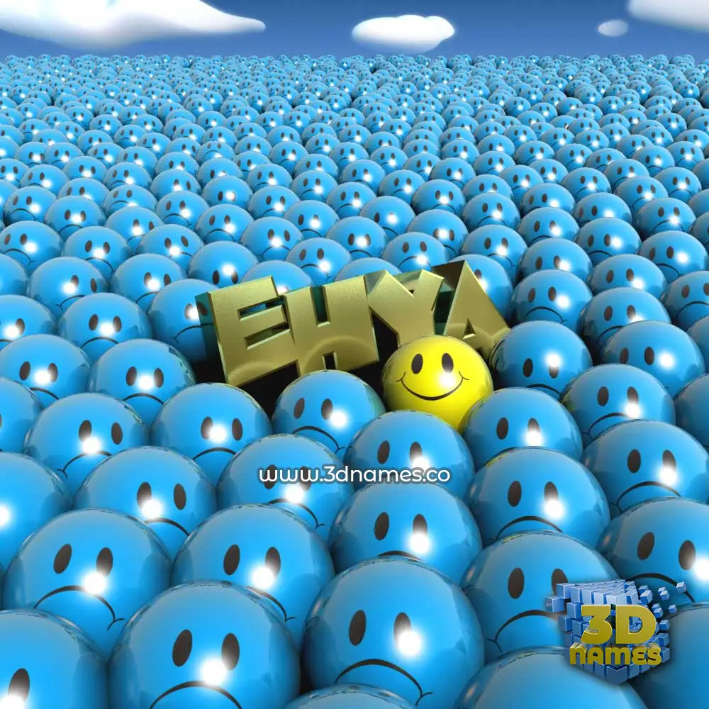 ehya in Special Smileys style - 3D name wallpaper