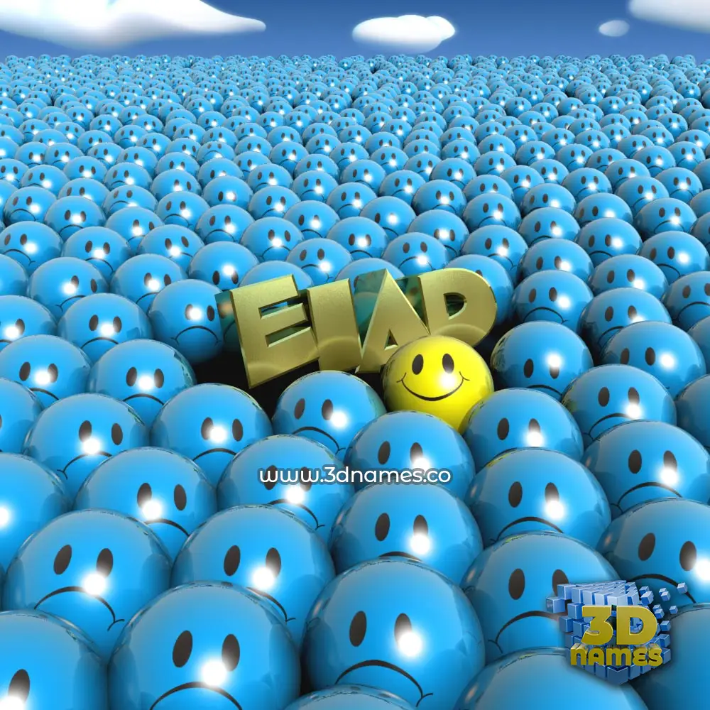 eiad in Special Smileys style - 3D name wallpaper