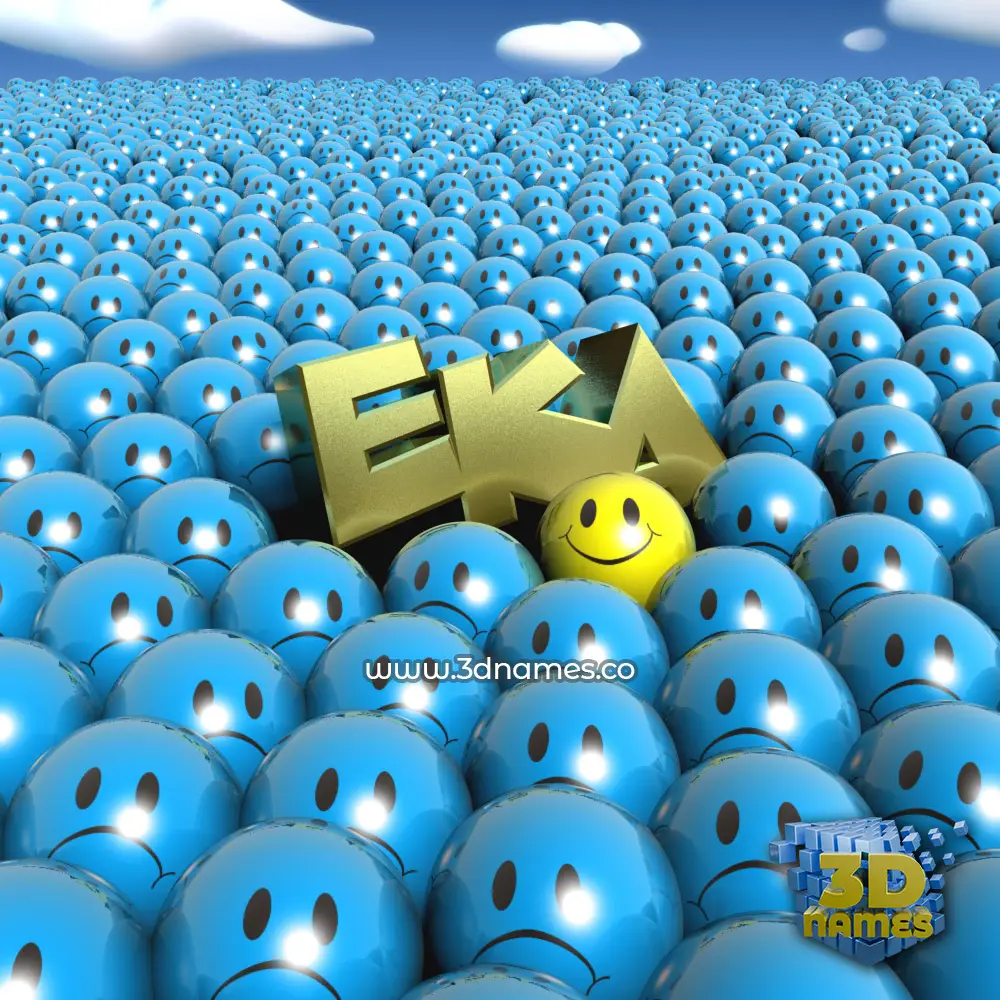 eka in Special Smileys style - 3D name wallpaper