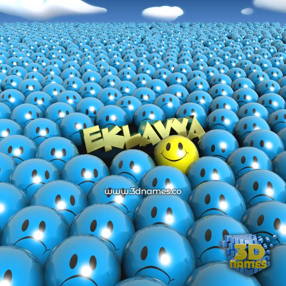 eklavya in Special Smileys style - 3D name wallpaper