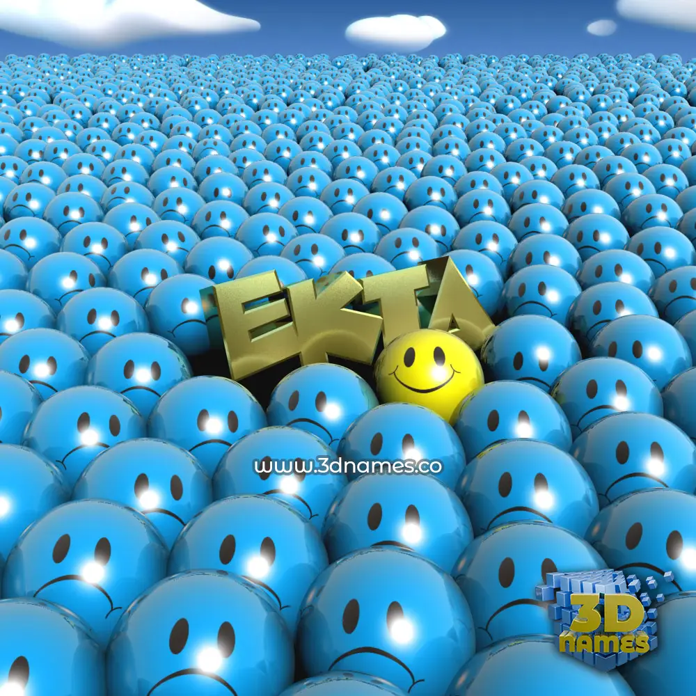 ekta in Special Smileys style - 3D name wallpaper