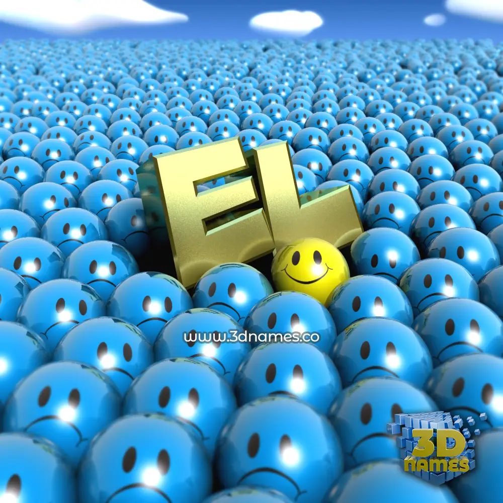 el in Special Smileys style - 3D name wallpaper