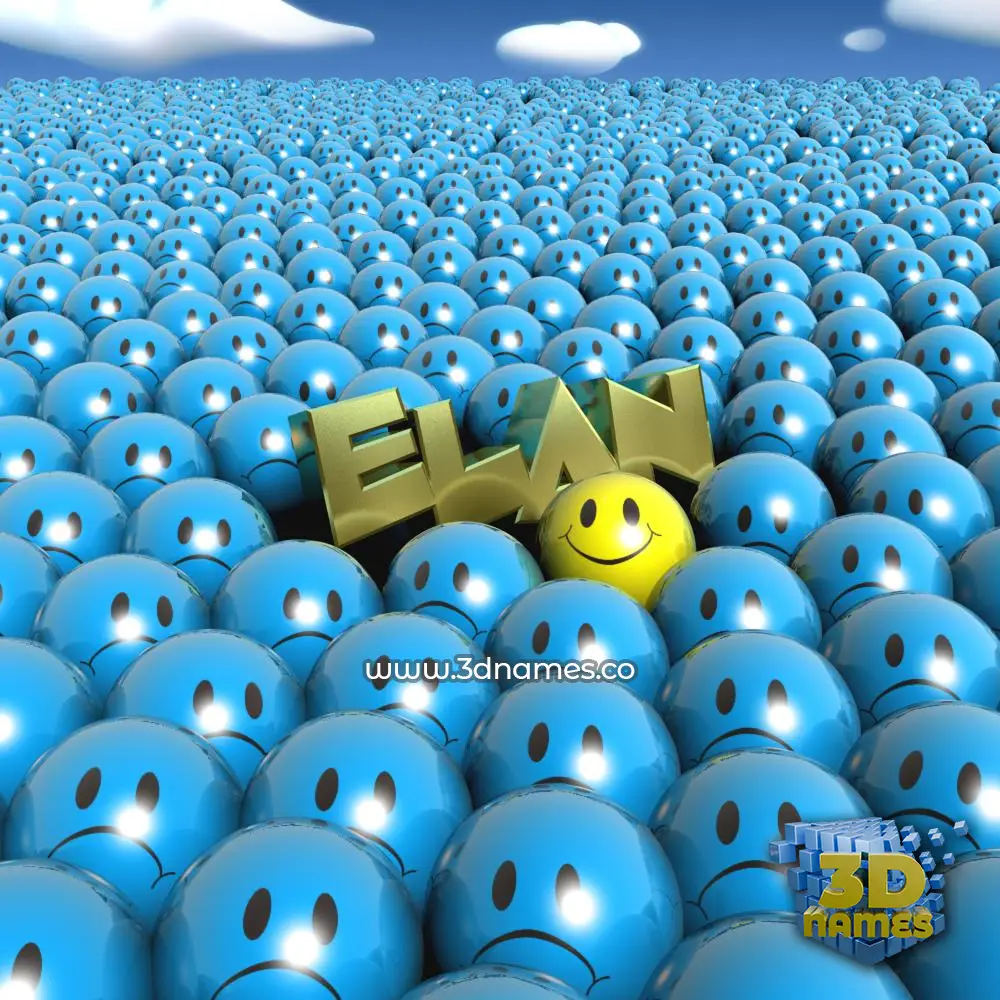 elan in Special Smileys style - 3D name wallpaper