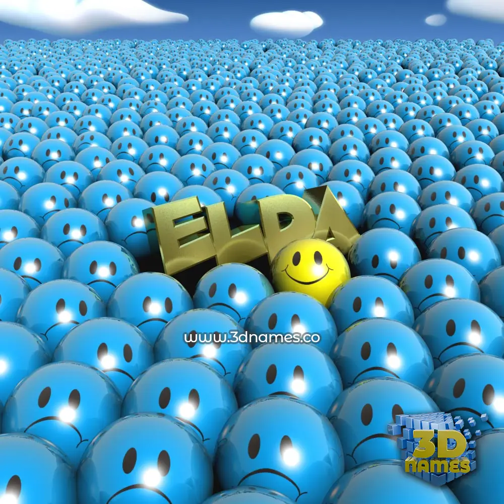elda in Special Smileys style - 3D name wallpaper